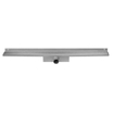 Easydrain Compact Wall Zero afvoergoot enkele plaat met zijuitloop 6x110cm 50mm RVS 2301366