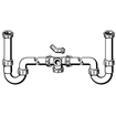 Viega Dubb.Afvoerverb.Met 2 Sifons 1 1/2"X40 Wit GA75416