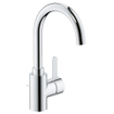 GROHE Eurosmart Cosmopolitan wastafelkraan L-size met afvoerplug met hoge draaibare uitloop chroom SW225263