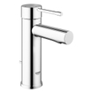 GROHE Essence New Wastafelkraan Opbouw - uitloop 9.4cm - S size - met waste - koude start - chroom 0442571