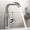 GROHE Essence New Wastafelkraan Opbouw - uitloop 11.4cm - M-size - hoge draaibare uitloop - waste - chroom 0442574