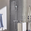 GROHE Euphoria Regendoucheset Opbouw - hoofddouche 21cm - massage handdouche - thermostatisch - chroom 0436201