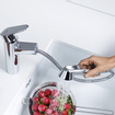 GROHE Eurodisc Cosmopolitan Keukenkraan - laag - uittrekbare uitloop - chroom 0430422