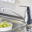 GROHE Eurosmart Cosmopolitan Keukenkraan - laag - draaibare uitloop - chroom 0437360