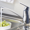 GROHE Eurosmart Cosmopolitan Keukenkraan - laag - draaibare uitloop - chroom 0437360