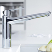 GROHE Eurodisc Cosmopolitan Keukenkraan - laag - chroom 0430421