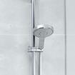 GROHE Grohtherm 2000 douchekraan thermostatisch met glijstang 60cm en cosmopolitan handdouche massage chroom 0102548