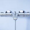 GROHE Grohtherm 800 badkraan thermostatisch met omstel en koppelingen EcoJoy en volumegreep met ecobutton chroom 0442502
