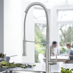 GROHE K7 Keukenkraan - hoog - 2 straalsoorten - met profesionele handdouche - supersteel geborsteld 0437605