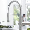 GROHE K7 Keukenkraan - 2 straalsoorten - met profesionele handdouche - supersteel geborsteld 0465068