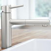 GROHE Concetto Keukenkraan - uittrekbare uitloop - 2 straalsoorten - supersteel geborsteld 0467944