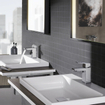 GROHE Eurocube waterbesparende wastafelkraan met waste en 28mm ES cartouche chroom 0436338