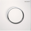 Geberit type 10 urinioir bedieningsplaat - pneumatisch - ronde knop - wit/glans chroom 0701938