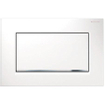 Geberit Sigma30 bedieningplaat met frontbediening voor toilet 24.6x16.4cm wit / glans verchroomd / wit SW61794