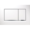 Geberit Sigma30 bedieningplaat met frontbediening voor toilet 24.6x16.4cm wit / glans verchroomd / wit SW61794