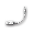 Aquasound Wipod usb-kabel met 2.1 mini-jack (wit) - GA21414