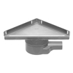 Easy drain Aqua Plus Delta Zero Vloerput - 24x33cm - zijuitlaat - inbouwdiepte 7.4cm - geborsteld RVS 2302741