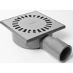 Easy Drain Aqua Compact vloerput met ABS sifonhuis RVS rooster en zijuitlaat 15x15cm inbouwdiepte 60mm incl. verstelb. uitloop Ø50/Ø40m 2302765