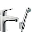 Hansgrohe Focus 100 bidetkraan met waste en handdouche chroom GA45288