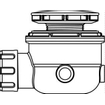 Wisa douchebakafvoer compleet voor douchebak inclusief gat 90mm 120mm chroom 0790234