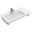 Villeroy & Boch Venticello Meubelwastafel - wasbak links - 1 kraangat - 100x50cm - geschikt voor 3 kraangaten - overloop - ceramic+ - wit 1025127