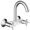 Hansgrohe Logis classic wand keukenkraan met hoge uitloop chroom GA49493