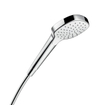 Hansgrohe Croma Select E handdouche 1jet EcoSmart 1/2 xØ11cm met rain regenstraal (9L/min) wit/chroom 0605332