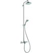 Hansgrohe Croma 220 Showerpipe: met badkraan thermostatisch met omstel en koppelingen met 100 Vario handdouche met Croma 22cm O hoofddouch chroom 0450888