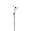 Hansgrohe Croma Select E Vario glijstangset met Croma Select E Vario handdouche EcoSmart 65cm met Isiflex`B doucheslang 160cm wit/chroom 0605310
