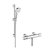 Hansgrohe Croma Select E douchecombinatie: met glijstangset met Croma Select E Vario handdouche 65cm met Ecostat Comfort douchekraan thermostatisch wit/chroom 0605337