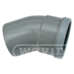 Wavin PVC manchet bocht 45° mof/spie 110mm SN8 2110105