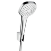Hansgrohe Croma Select E PorterS badset met Croma Select E Vario handdouche met wandhouder met Isiflex`B doucheslang 160cm wit/chroom 0605477