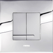 Wisa Delos Bedieningspaneel - vierkant - 16x16x1 - dualflush - metaal - mat/glans chroom 0770447