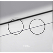 Wisa Luga bedieningsplaat kunststof pneumatisch 16x16cm met dualflush voor XS WC element glanschroom 0701558