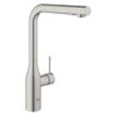 GROHE essence new Keukenkraan - hoog - uittrekbare l uitloop - 2 straalsoorten - supersteel geborsteld 0467942