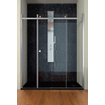 Kinedo Kinestyle schuifdeur 170x200 met paneel helder glas en glans zilver profiel SW30603