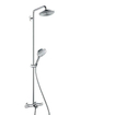 Hansgrohe Raindance Select 240 AIR Showerpipe: met badkraan thermostatisch met Raindance S AIR hoofddouche met 3jet handdouche chroom 0450883