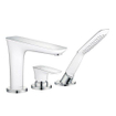 Hansgrohe Puravida afdekset 3 gats badrandcomb.met douchegarnituur wit chroom GA18455