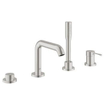 GROHE Essence new afdekset 4 gats badrandcombinatie met douchegarn. supersteel SW73255