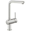 GROHE Minta Keukenkraan - hoog - l uitloop - supersteel geborsteld 0434437