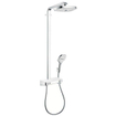 Hansgrohe Raindance Select E300 showerpipe: met Showertablet 300 opbouwkraan thermostatisch met handdouche 3jet en hoofddouche 2jet wit/chroom 0452231