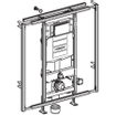 Geberit GIS easy Module voor wand wc Sigma inbouwreservoir 12cm in breedte verstelbaar 90-125cm UP320 0700144