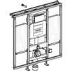 Geberit GIS easy Module voor wand wc 120cm Sigma inbouwreservoir 12cm drempelloos en montageplaat voor armsteunen. 0700135
