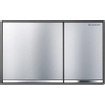 Geberit Omega60 bedieningplaat, 2-toets spoeling frontbediening voor toilet 18.4x11.4cm chroom geborsteld OUTLETSTORE STORE33816