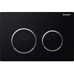 Geberit Omega20 bedieningsplaat - 2-toets spoeling - rond - zwart/glans chroom/wit 0700235