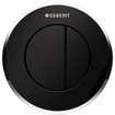 Geberit Type10 bedieningplaat met frontbediening voor toilet 10x10cm zwart / chroom GA16567