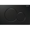 Geberit Sigma01 bedieningplaat met dualflush frontbediening voor toilet 24.6x16.4cm zwart glans OUTLET STORE18392