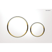 Geberit Sigma20 bedieningplaat, 2-toets spoeling frontbediening voor toilet 24.6x16.4cm wit goud wit SW53744