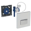Geberit type 50 urinioir bedieningsplaat - pneumatisch - rechthoekige knoppen - Gitzwart RAL 9005 0730018