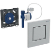 Geberit type 20 urinioir bedieningsplaat - pneumatisch - rechthoekige knoppen - wit/glans chroom SW64037